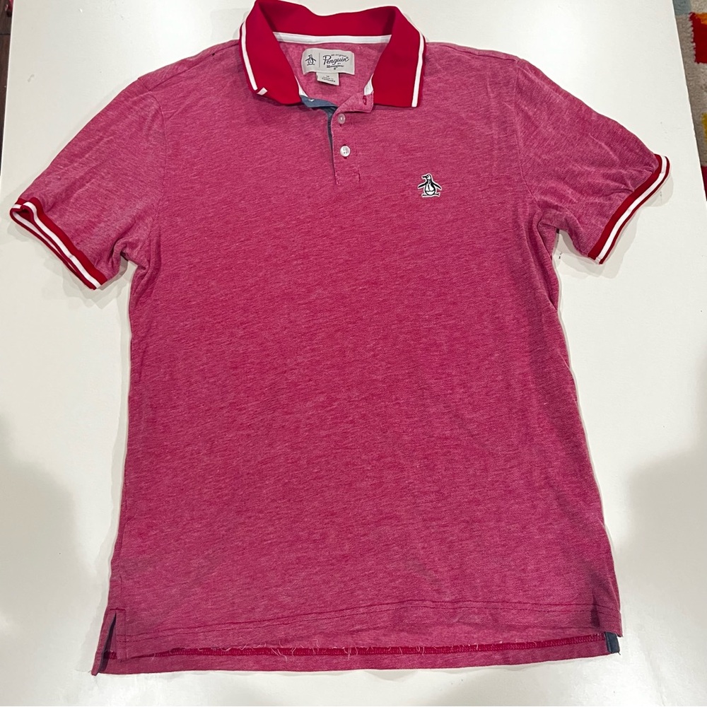 Original Penguin Men's Polo Shirt in Rich Red